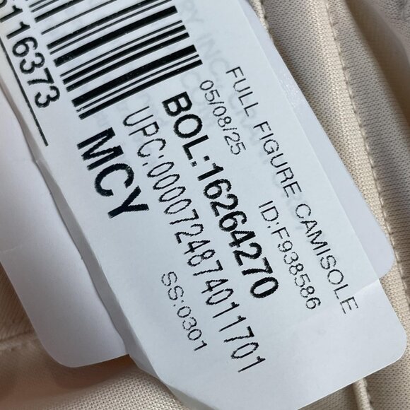 Carnival Creations Camisole Longline Bra Womens 36DD Beige Full Figure Style 720 - Picture 5 of 9